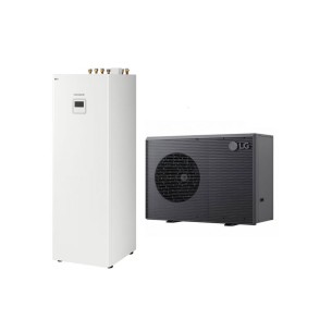 Термопомпа LG THERMA V R290 7 kW с бойлер 200 л – HM071HF.UB40 + HN1616HY.NK0, монофазна